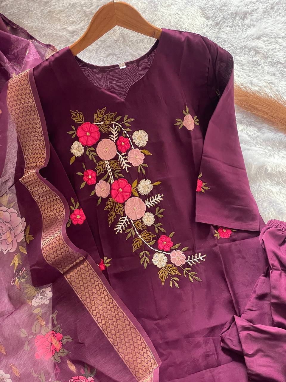 presenting new handwork kurta set collection
