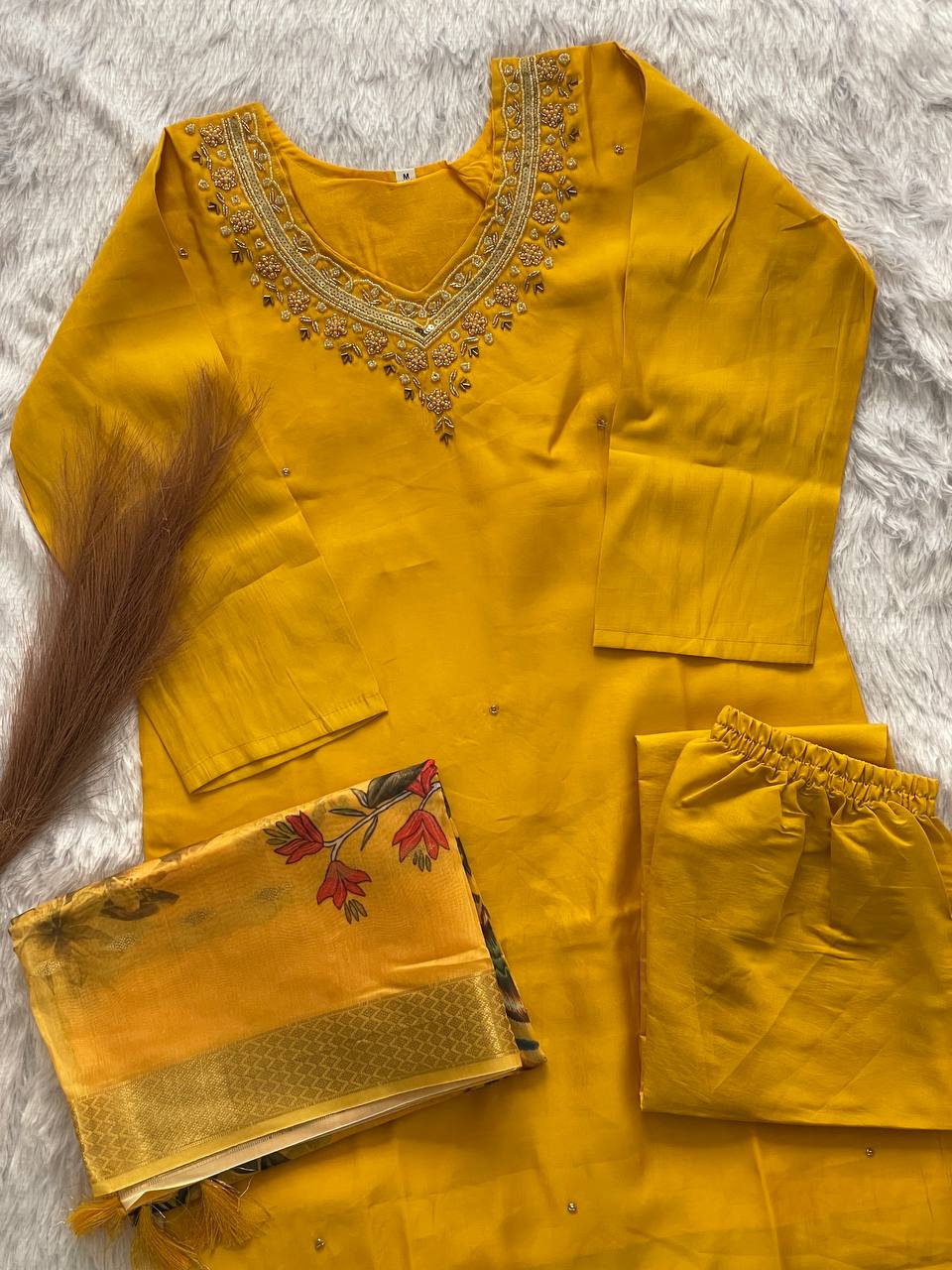 presenting new handwork kurta set collection 