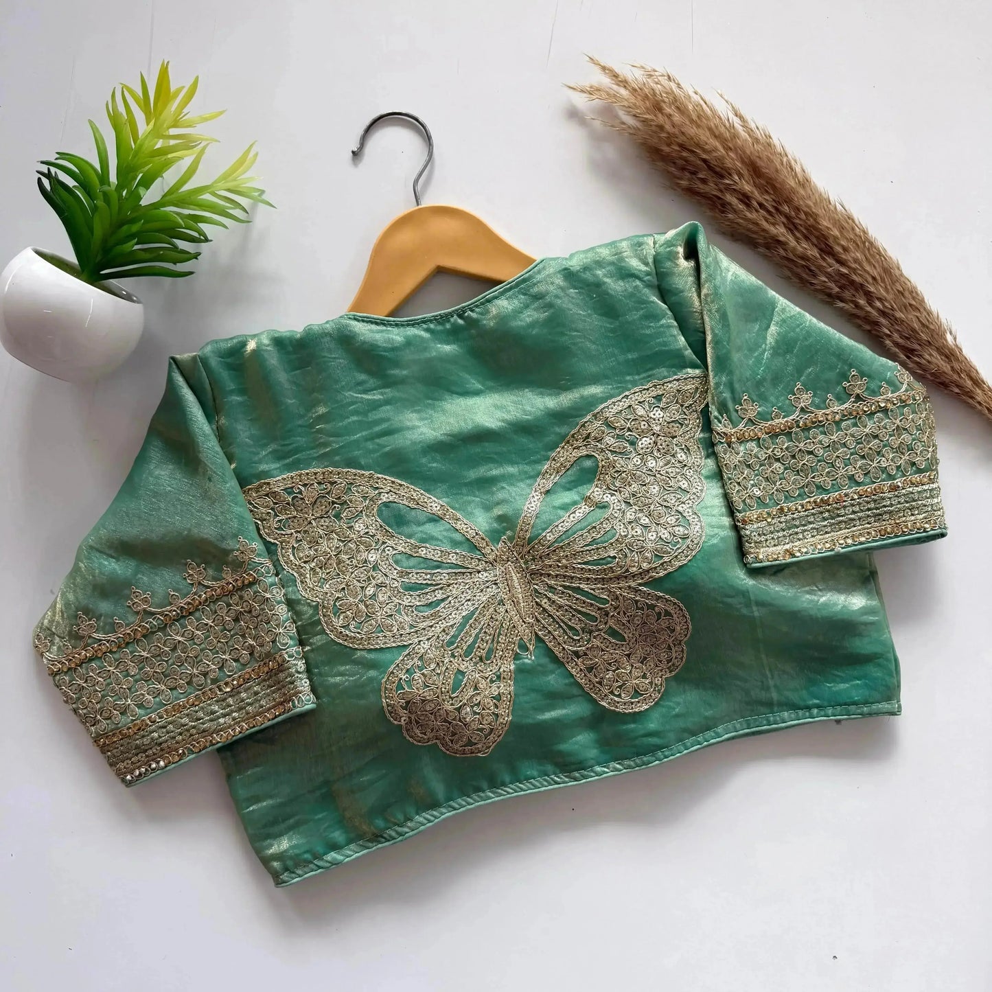 beautiful embroidery sequence blouse cover - rpd fashion