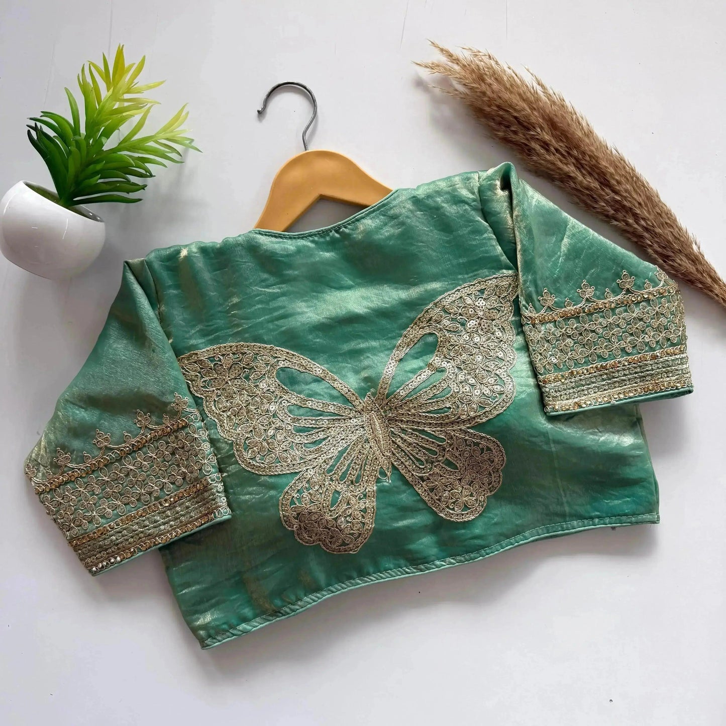 beautiful embroidery sequence blouse cover - rpd fashion