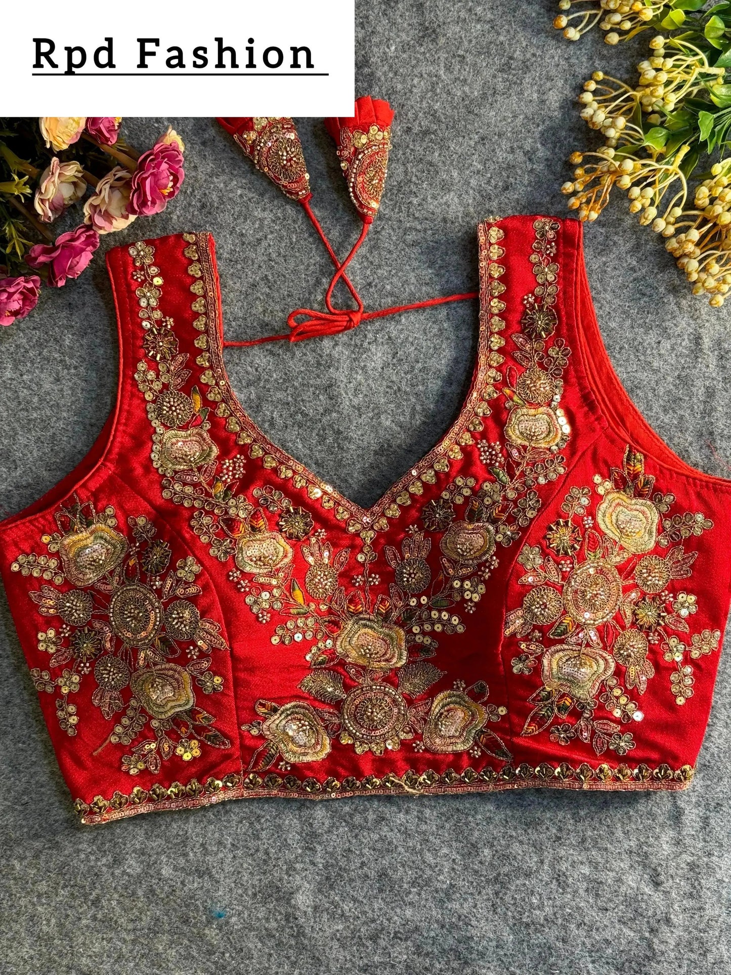 elegant heavy beaded bridal blouse - rpd fashion