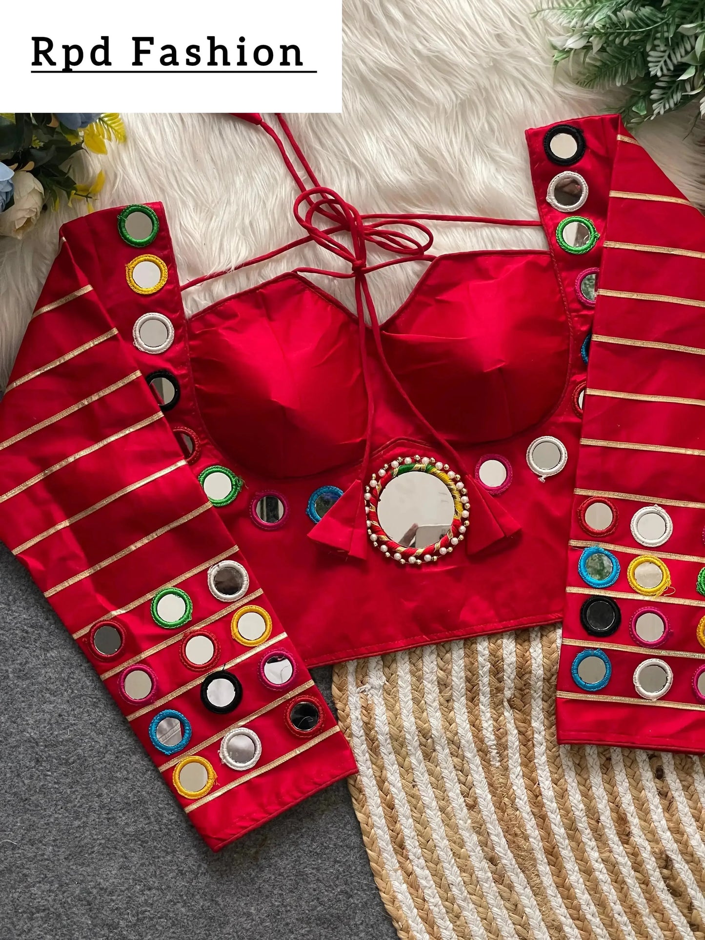 navratri concept blouse in satin silk - ethnic wear - rpd fashion