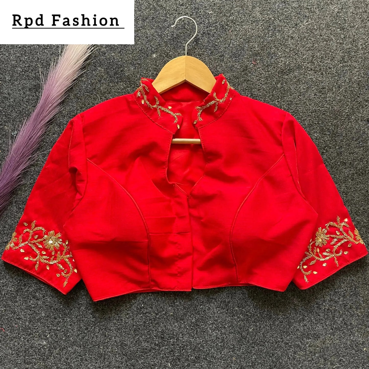 premium banglori silk handcrafted blouse with intricate work - rpd fashion