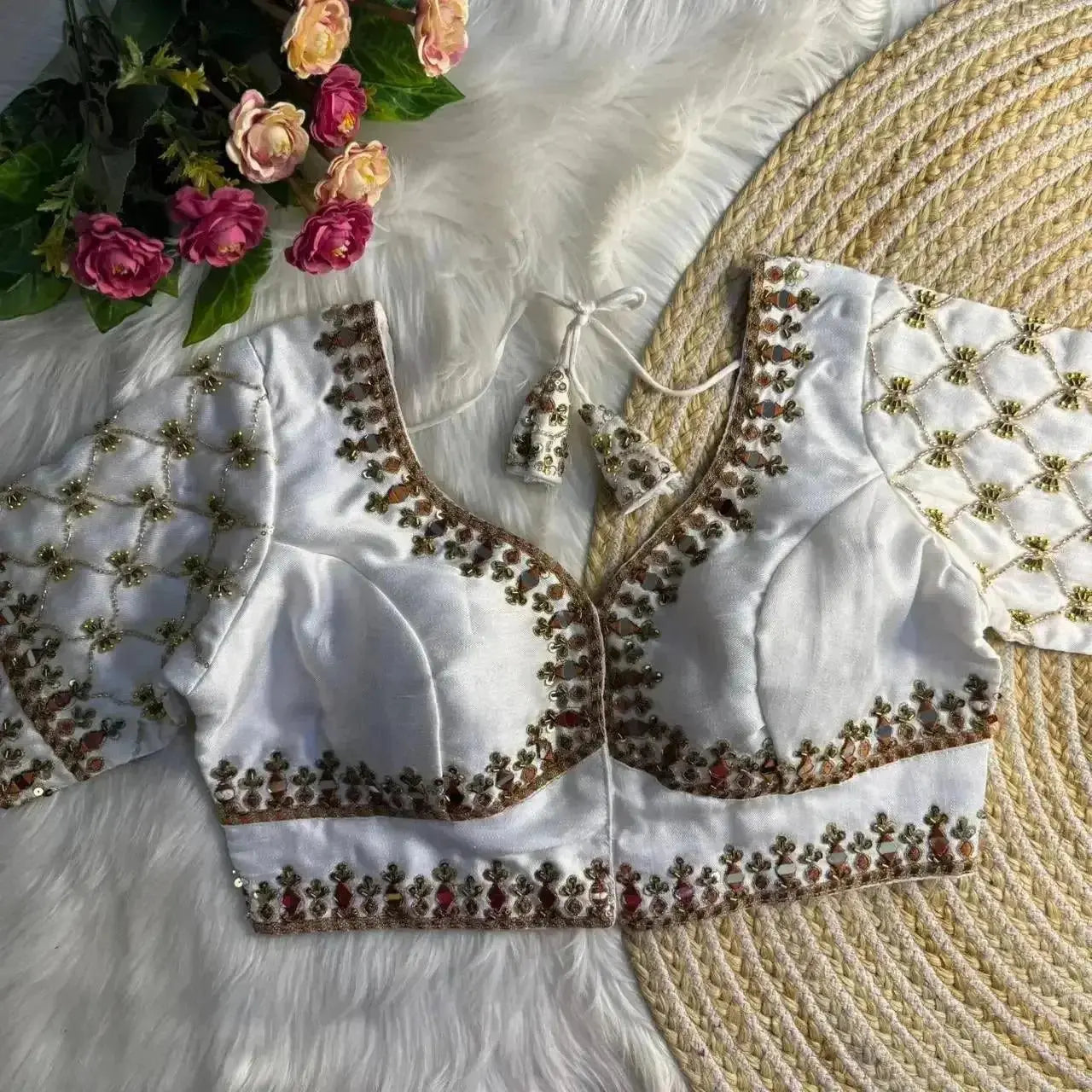 premium sabyasachi bridal blouse design with traditional indian motifs - rpd fashion