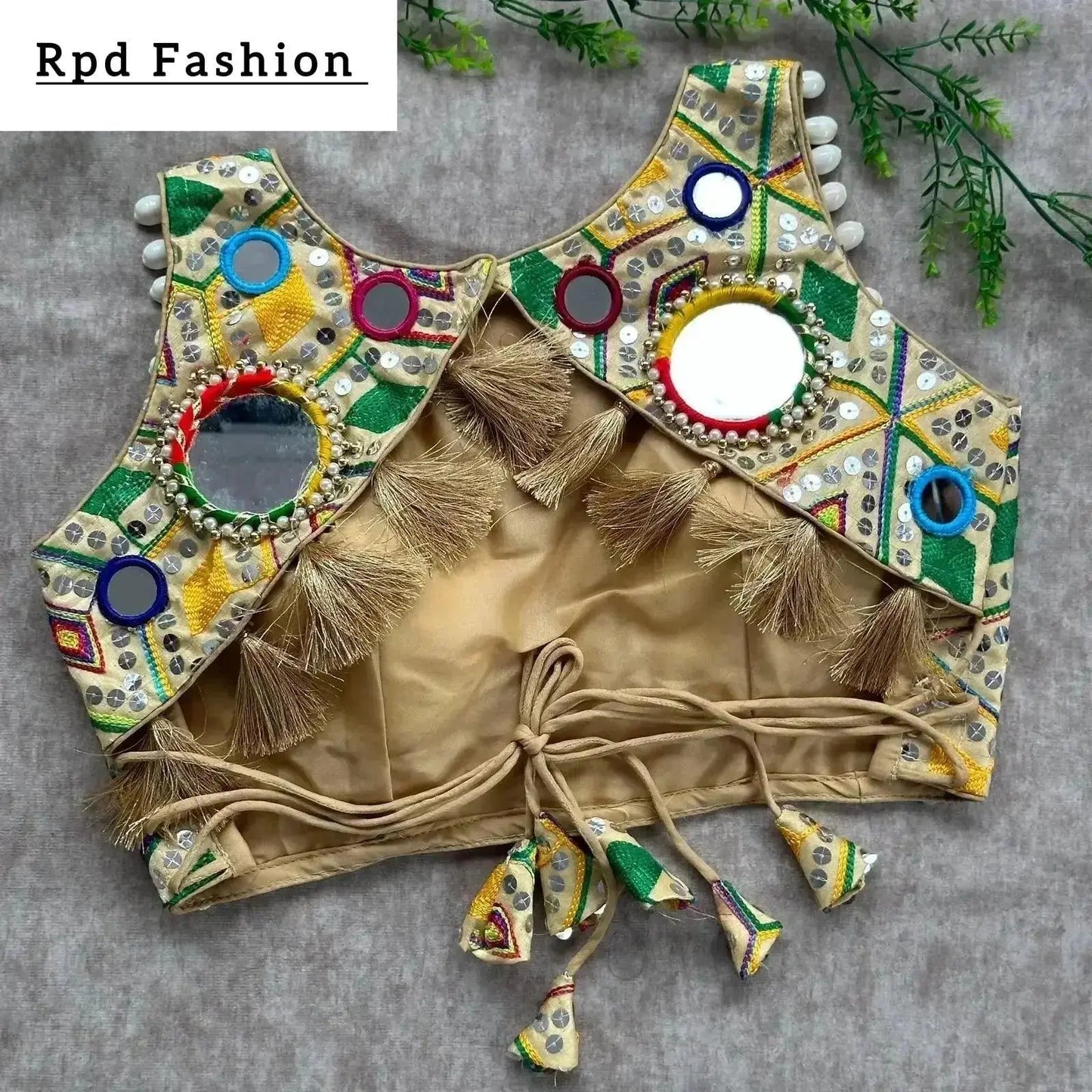 real mirror multi-thread work blouse for festivities - rpd fashion