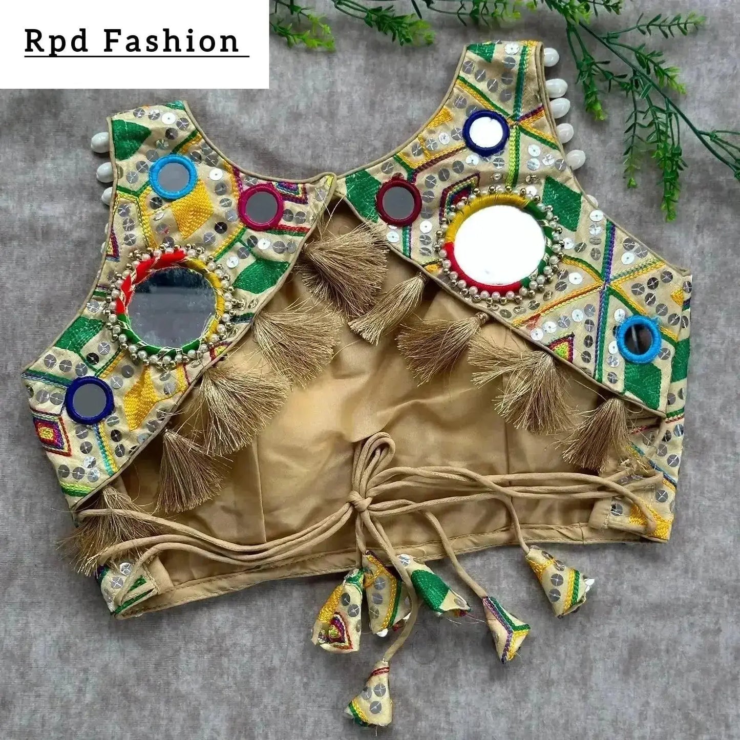 real mirror multi-thread work blouse for festivities - rpd fashion