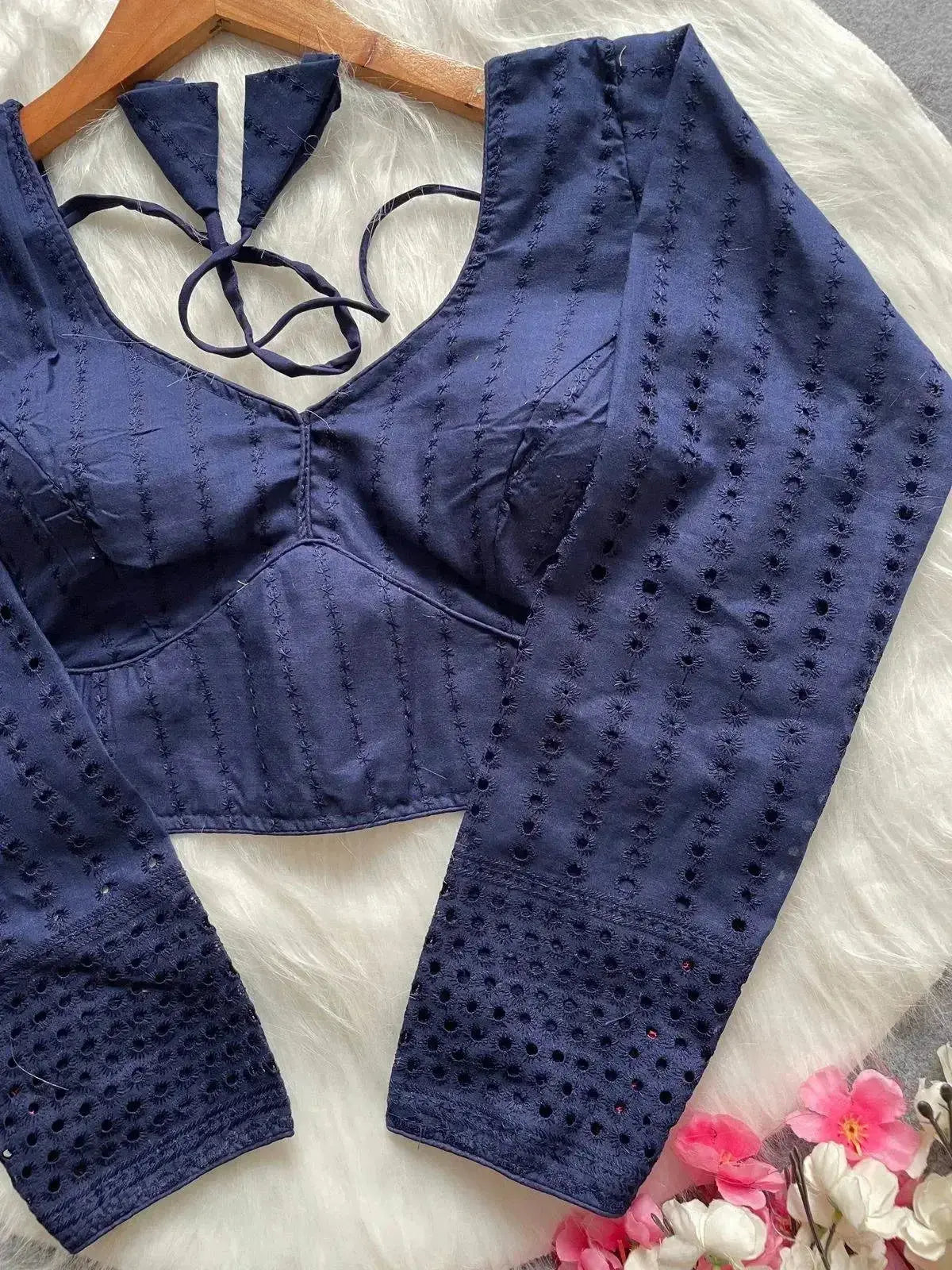 sabyasachi full sleeve hakoba blouse - elegant cotton wear - rpd fashion