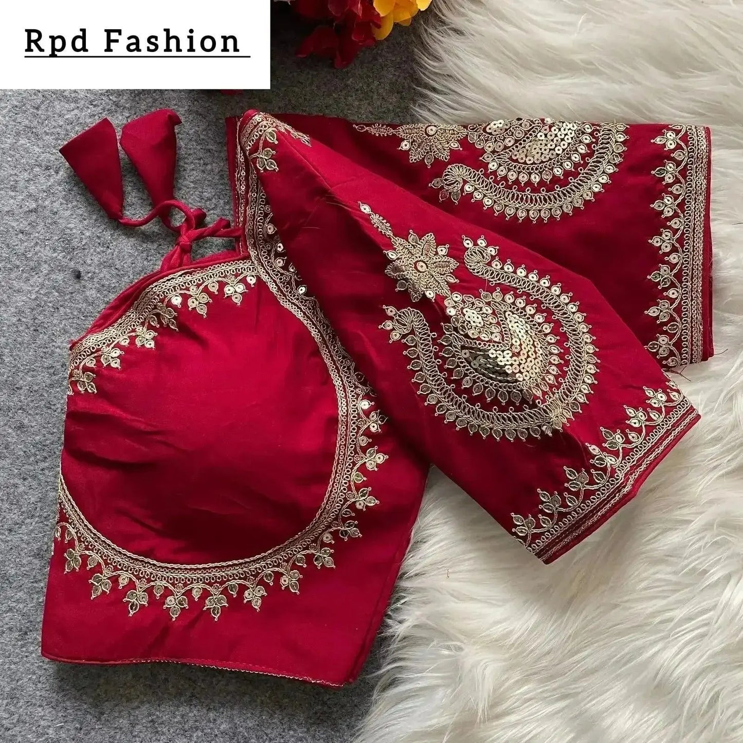 soft silk sabyasachi cut blouse - elegant design - rpd fashion