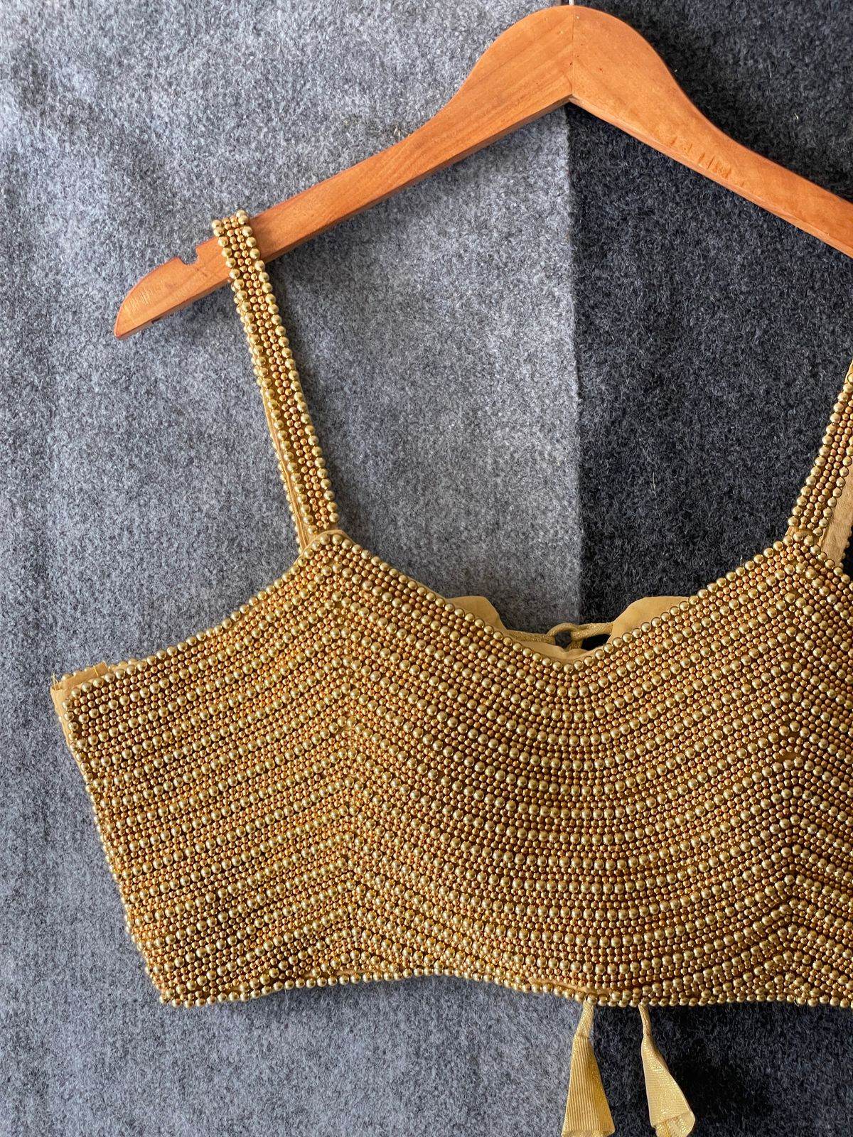 new beautiful pearl moti spaghetti blouse - rpd fashion