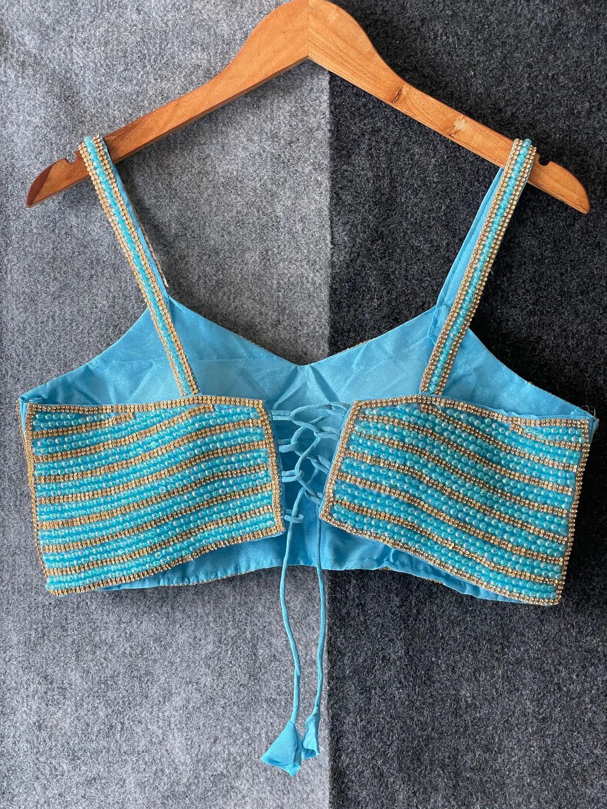 beautiful pearl moti spaghetti blouse - rpd fashion