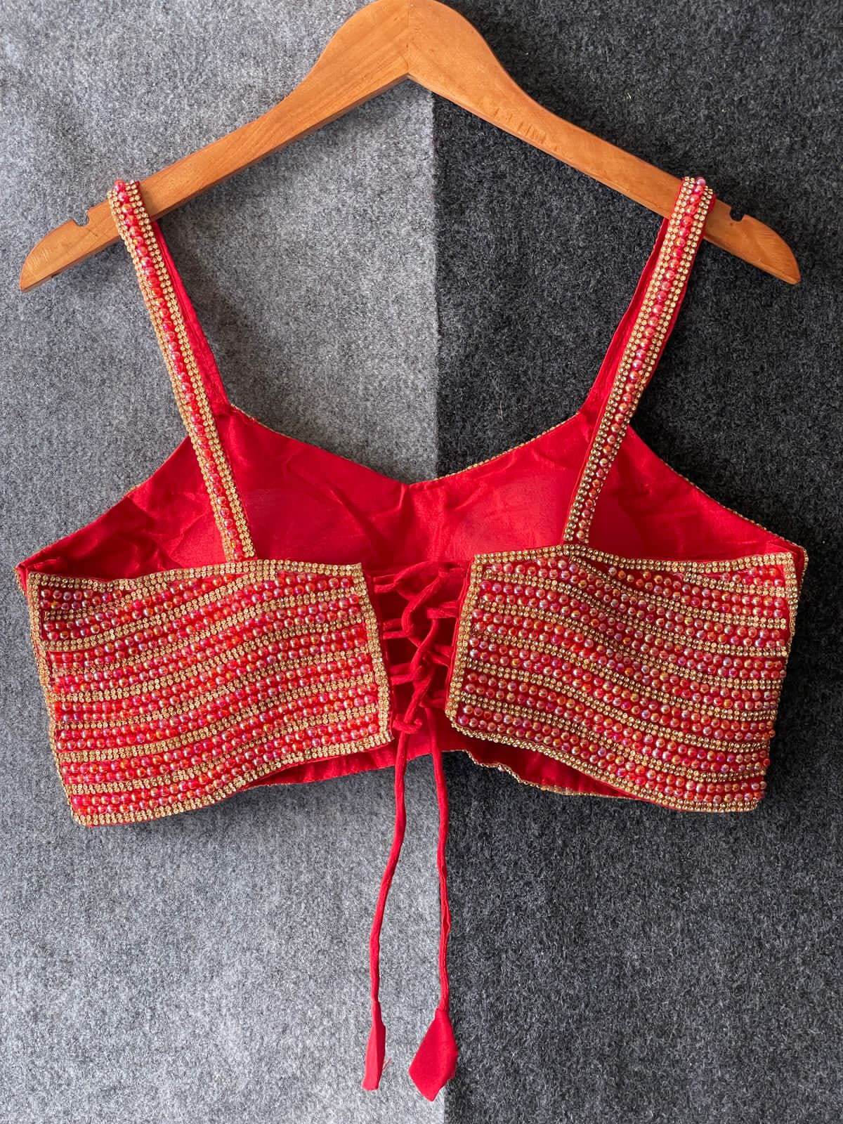 beautiful pearl moti spaghetti blouse - rpd fashion