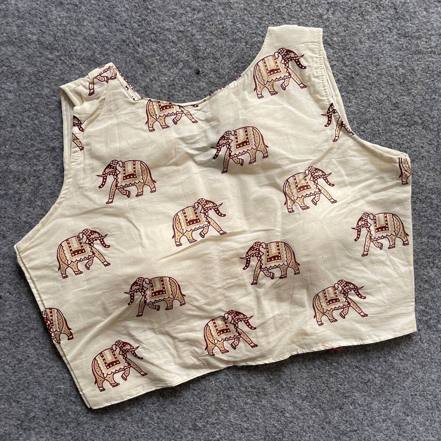 khadi cotton handloom fancy boat neck blouse with front hook design - rpd fashion