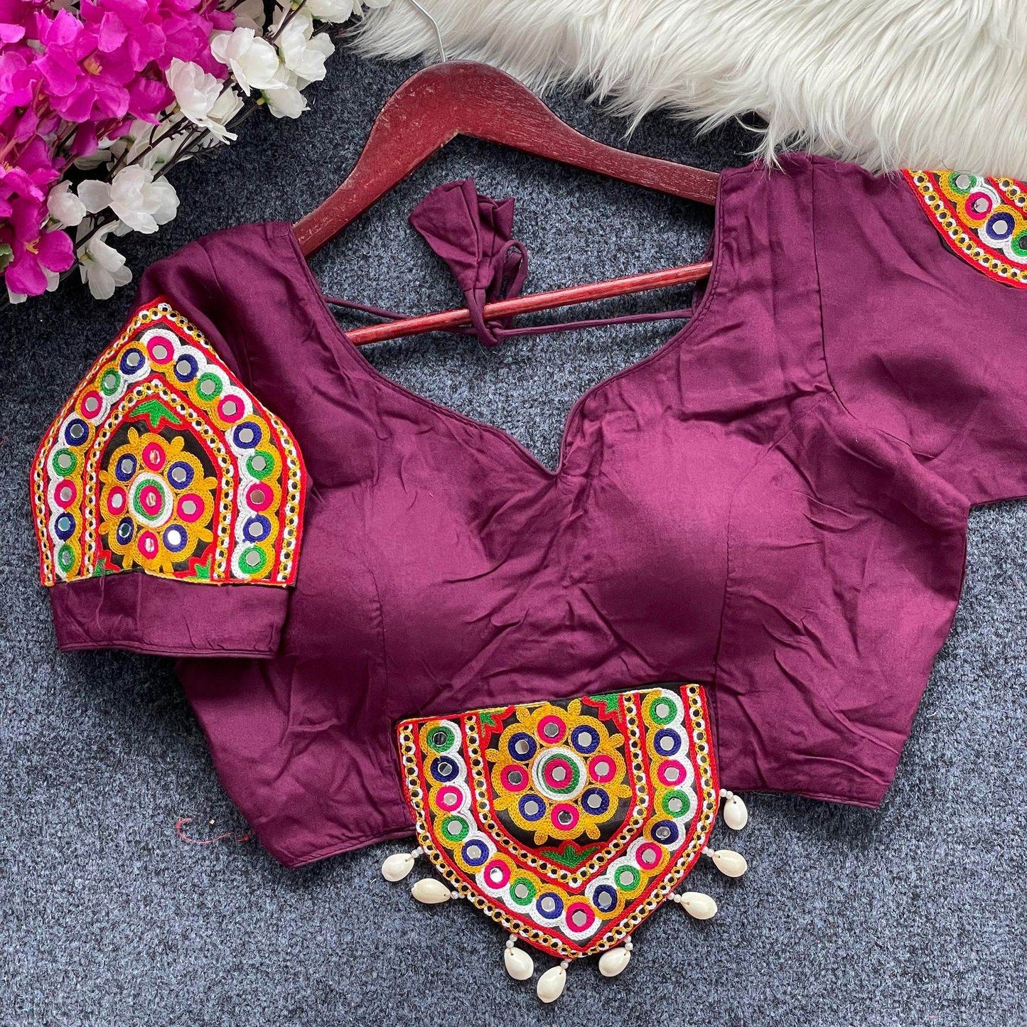 traditional navratri special halter neck blouse - rpd fashion