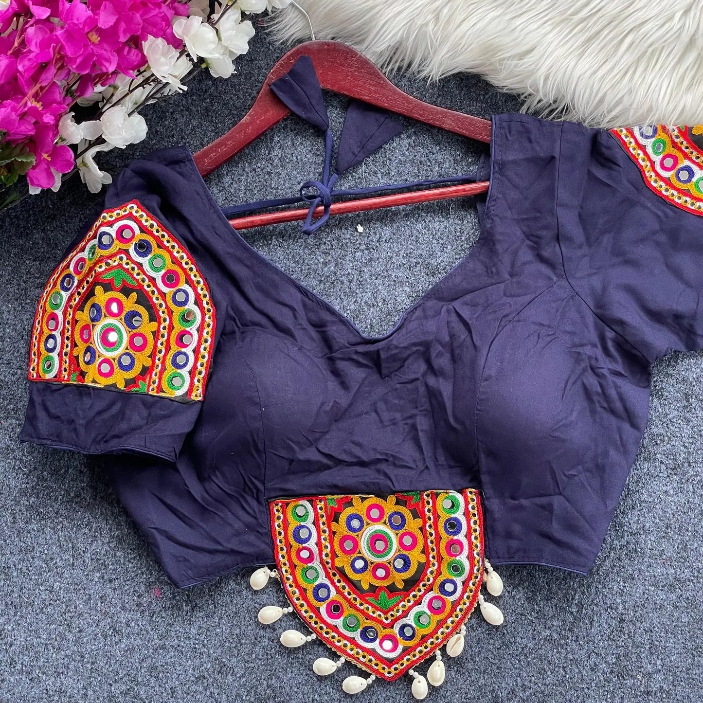traditional navratri special halter neck blouse - rpd fashion