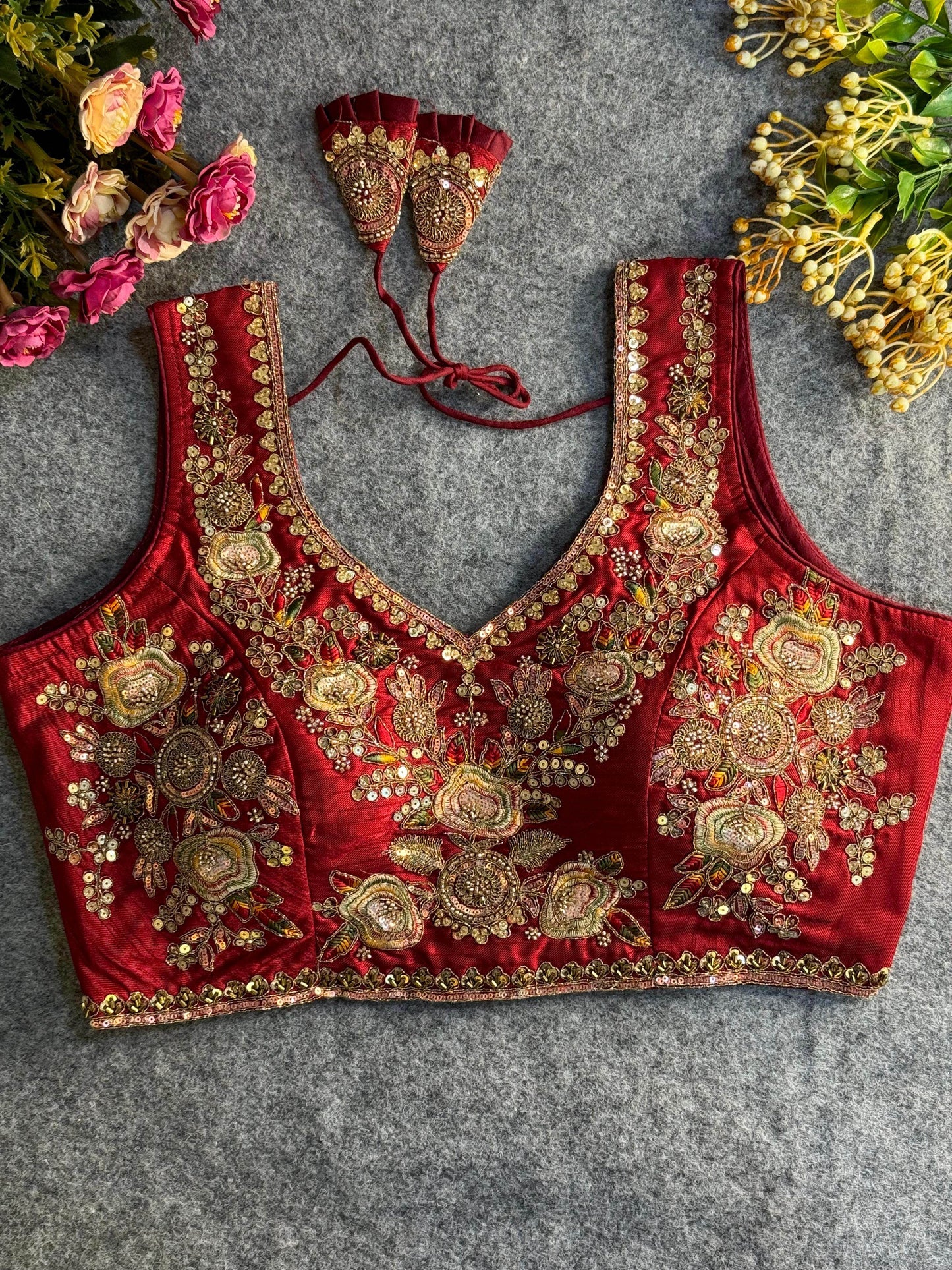elegant heavy beaded bridal blouse - rpd fashion