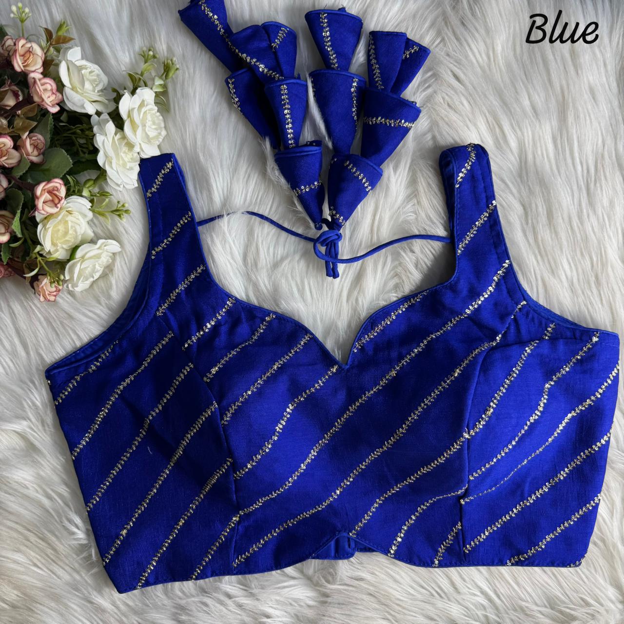 designer party wear blouse with heavy embroidery