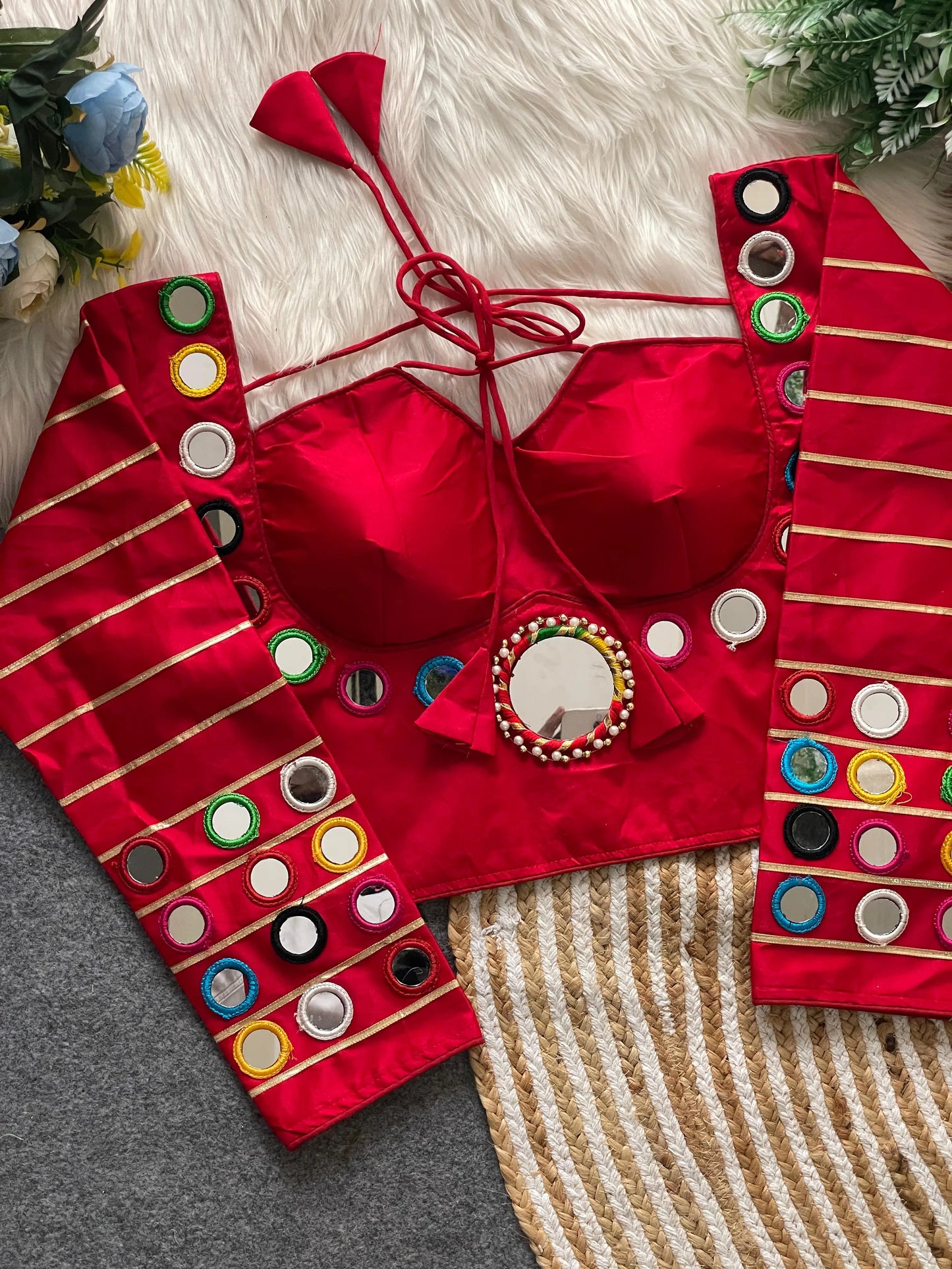 navratri concept blouse in satin silk - ethnic wear - rpd fashion