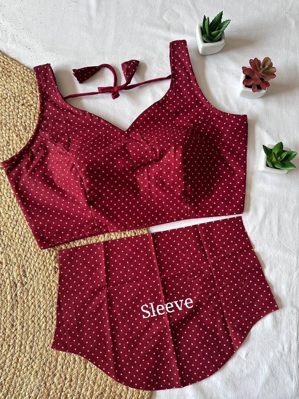 handblock cotton ajrakh blouse rpd fashion
