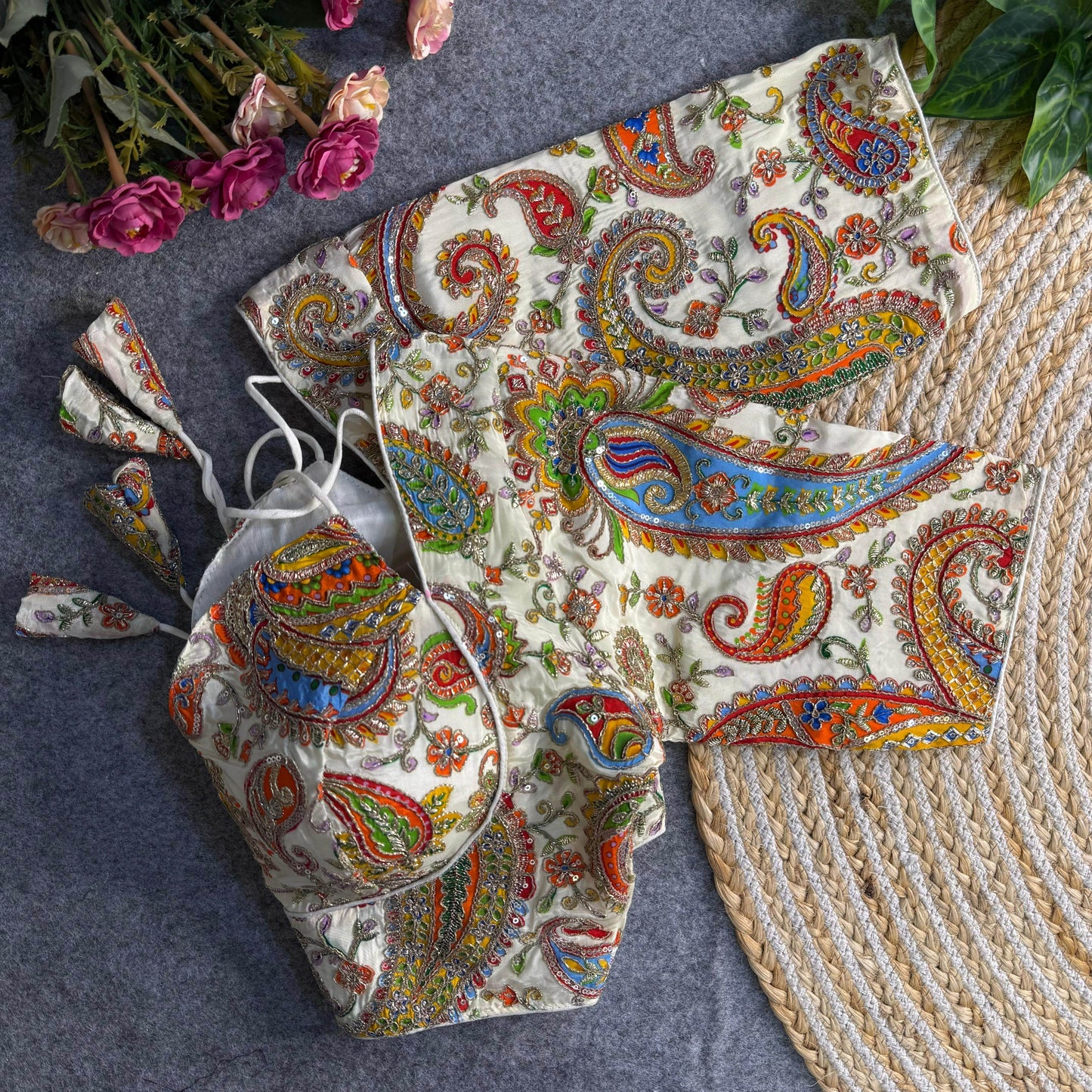 elegant partywear blouse with heavy embroidery - rpd fashion