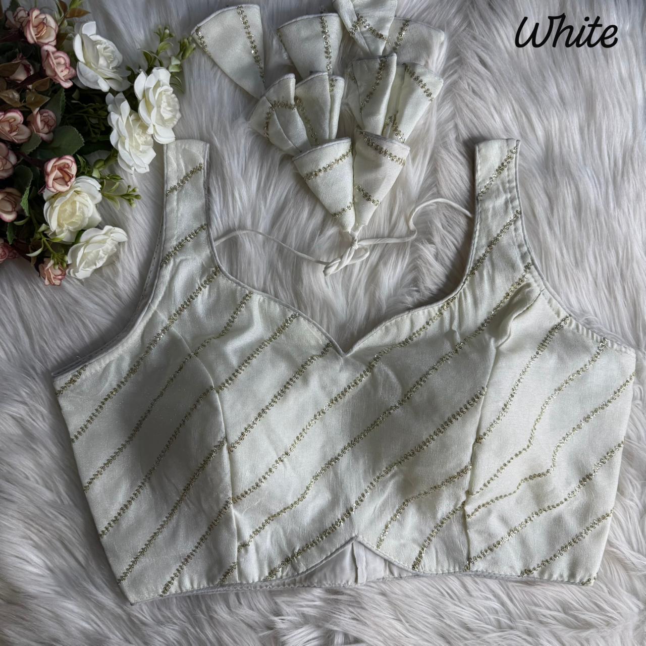 designer party wear blouse with heavy embroidery