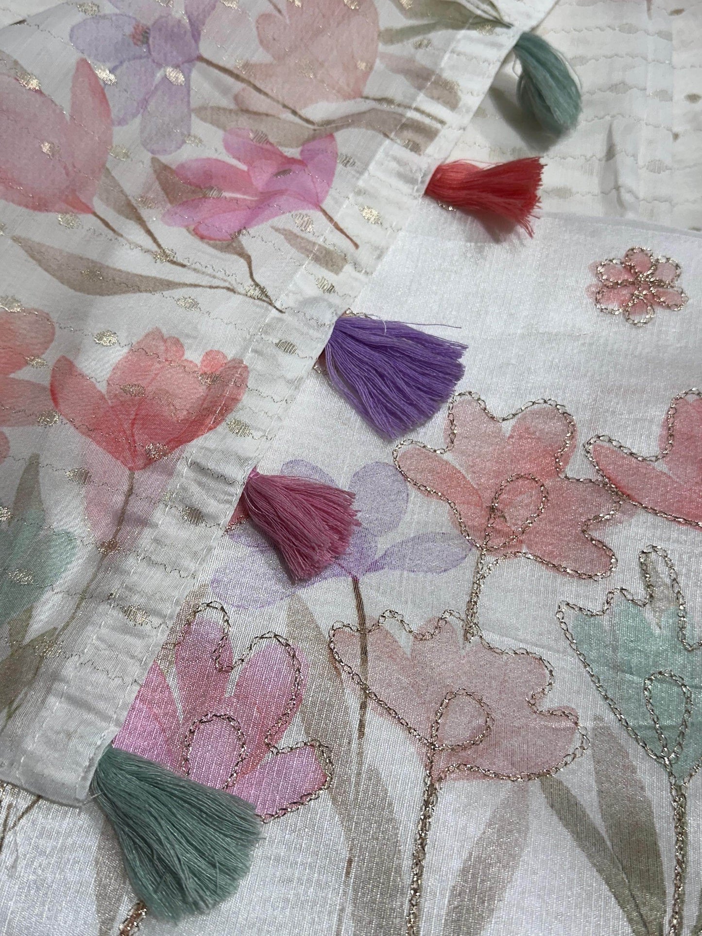 effortless elegance meets vibrant charm with this designer saree for your monsoon paradise - rpd fashion