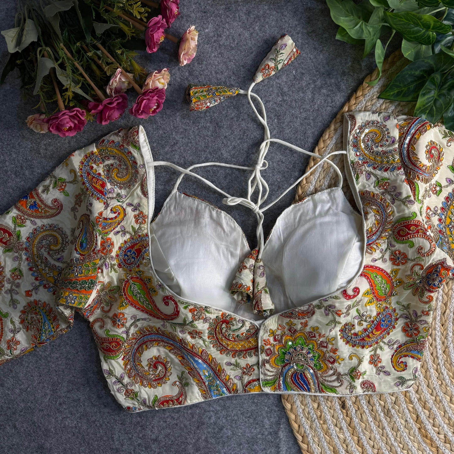elegant partywear blouse with heavy embroidery - rpd fashion