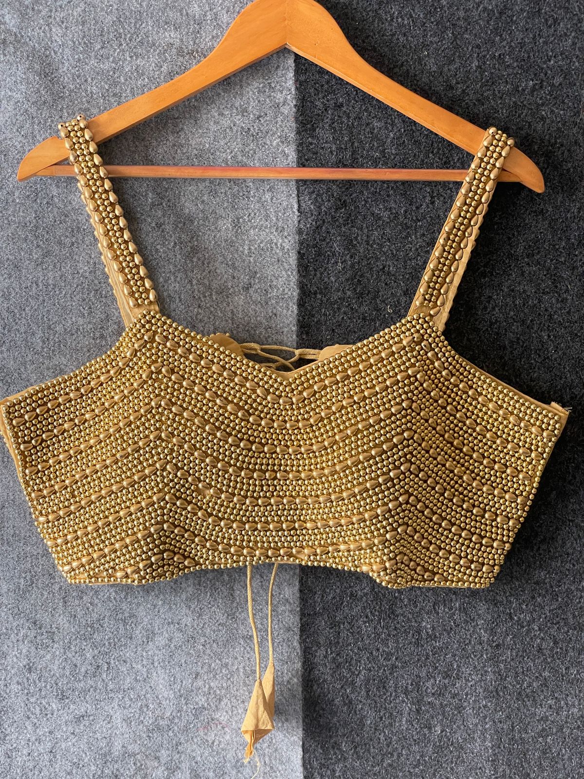 beautiful pearl moti spaghetti blouse