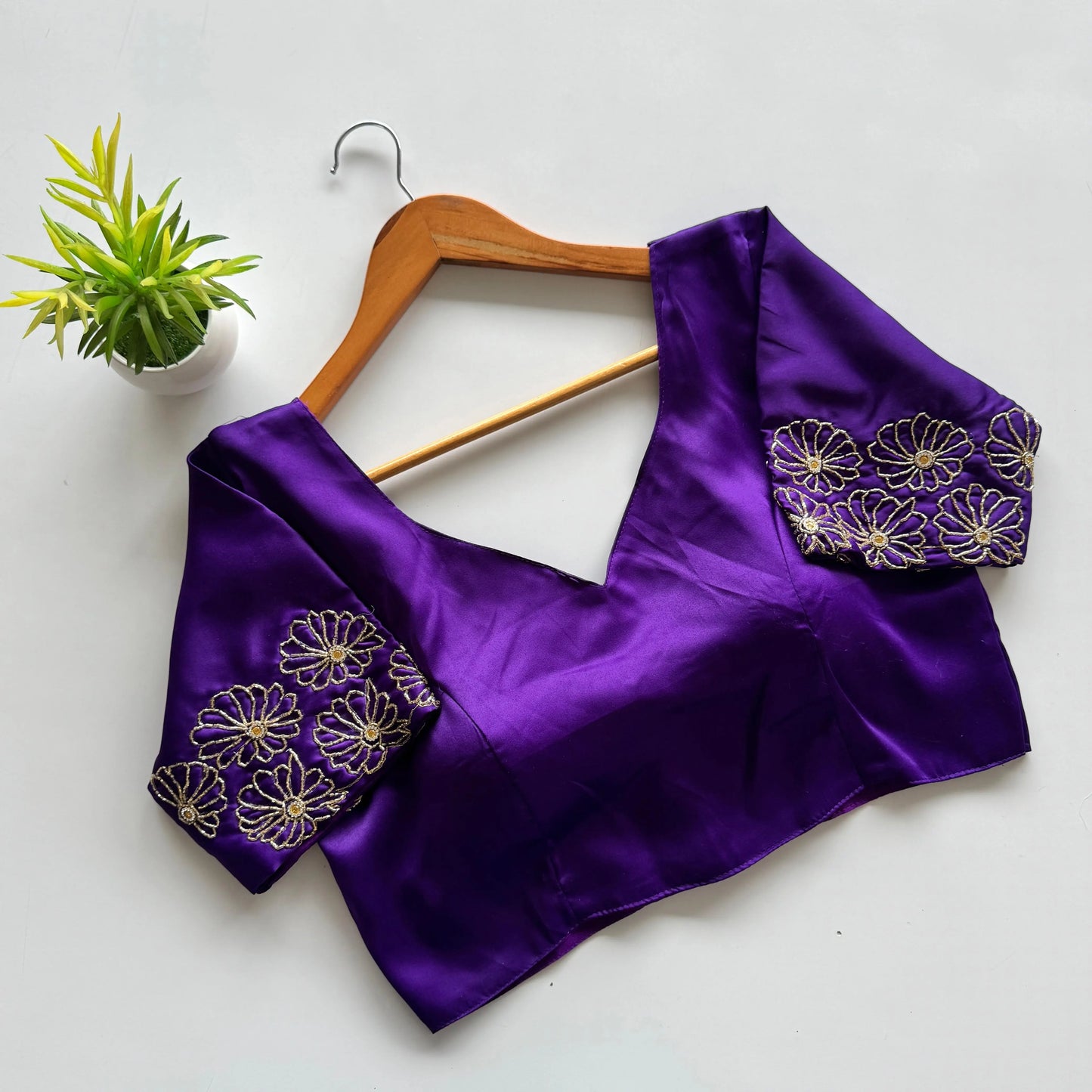 golden handwork blouse for festivals - rpd fashion