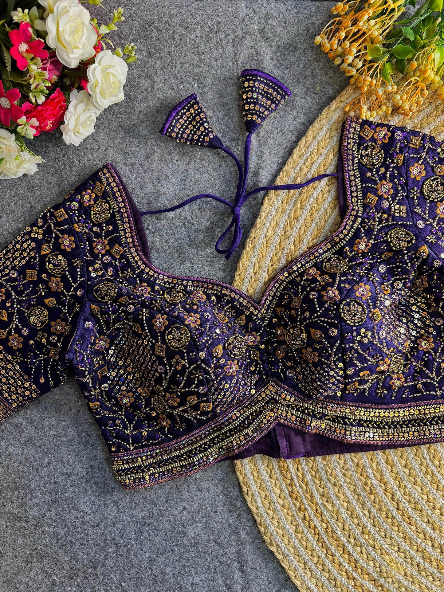 sabyasachi inspired handwork blouse - rpd fashion
