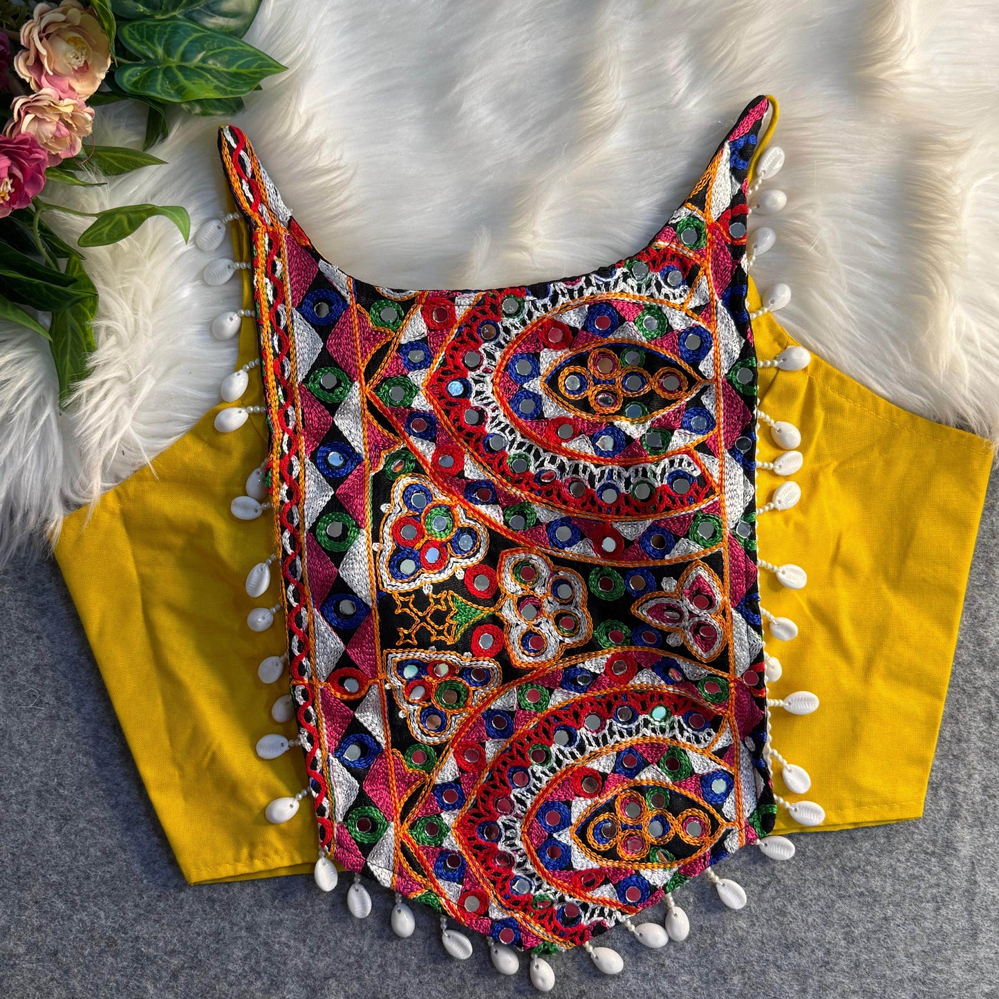 spaghetti style real shell blouse with heavy embroidery - rpd fashion