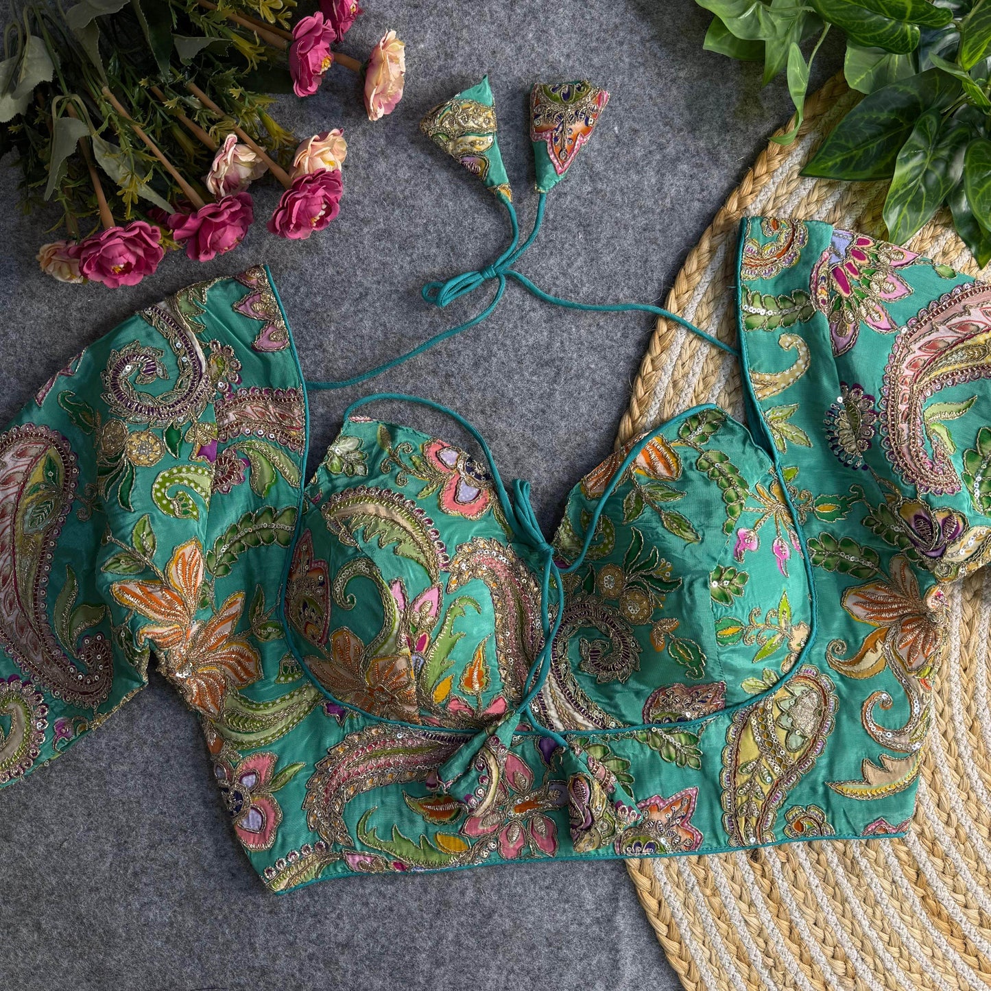 elegant partywear blouse with heavy embroidery - rpd fashion