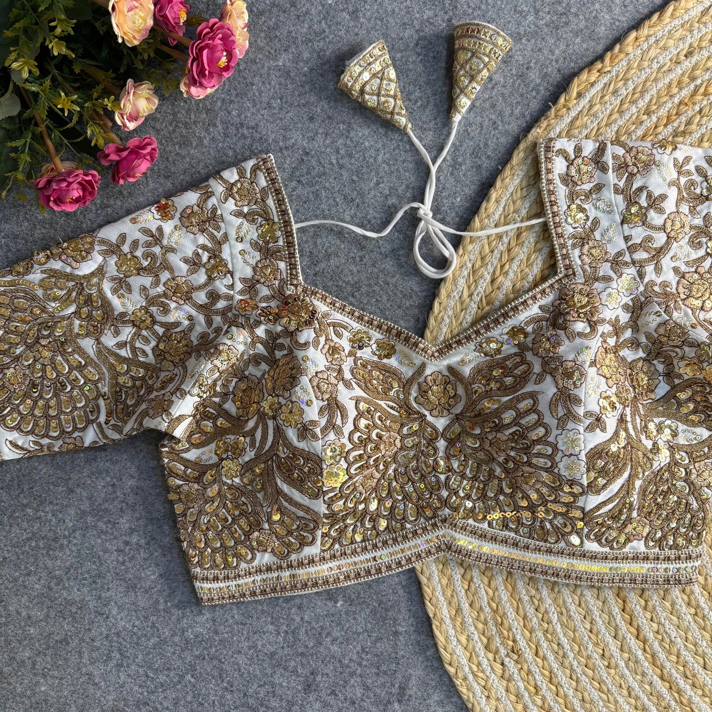 beautiful heavy codding and sequence work bridal blouse - rpd fashion