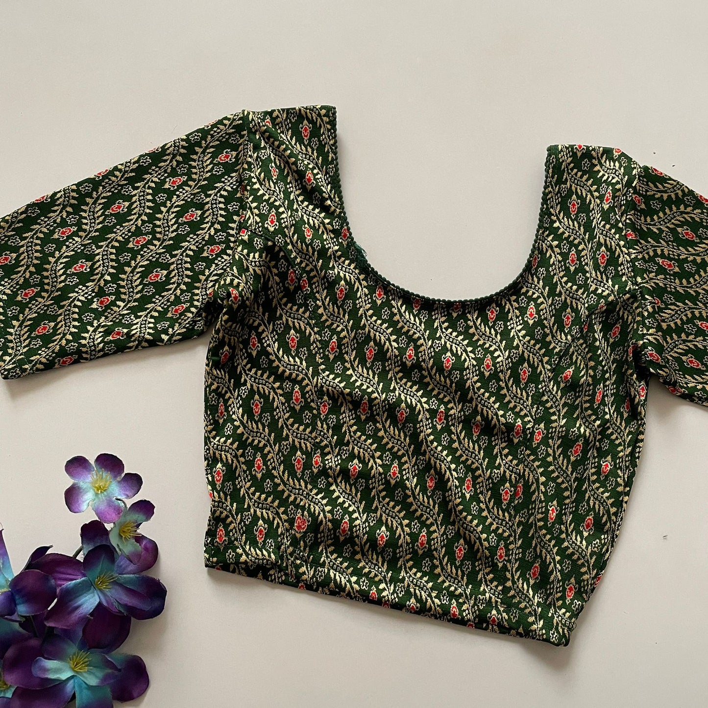 ready to wear stretchable blouse - cotton jacquard