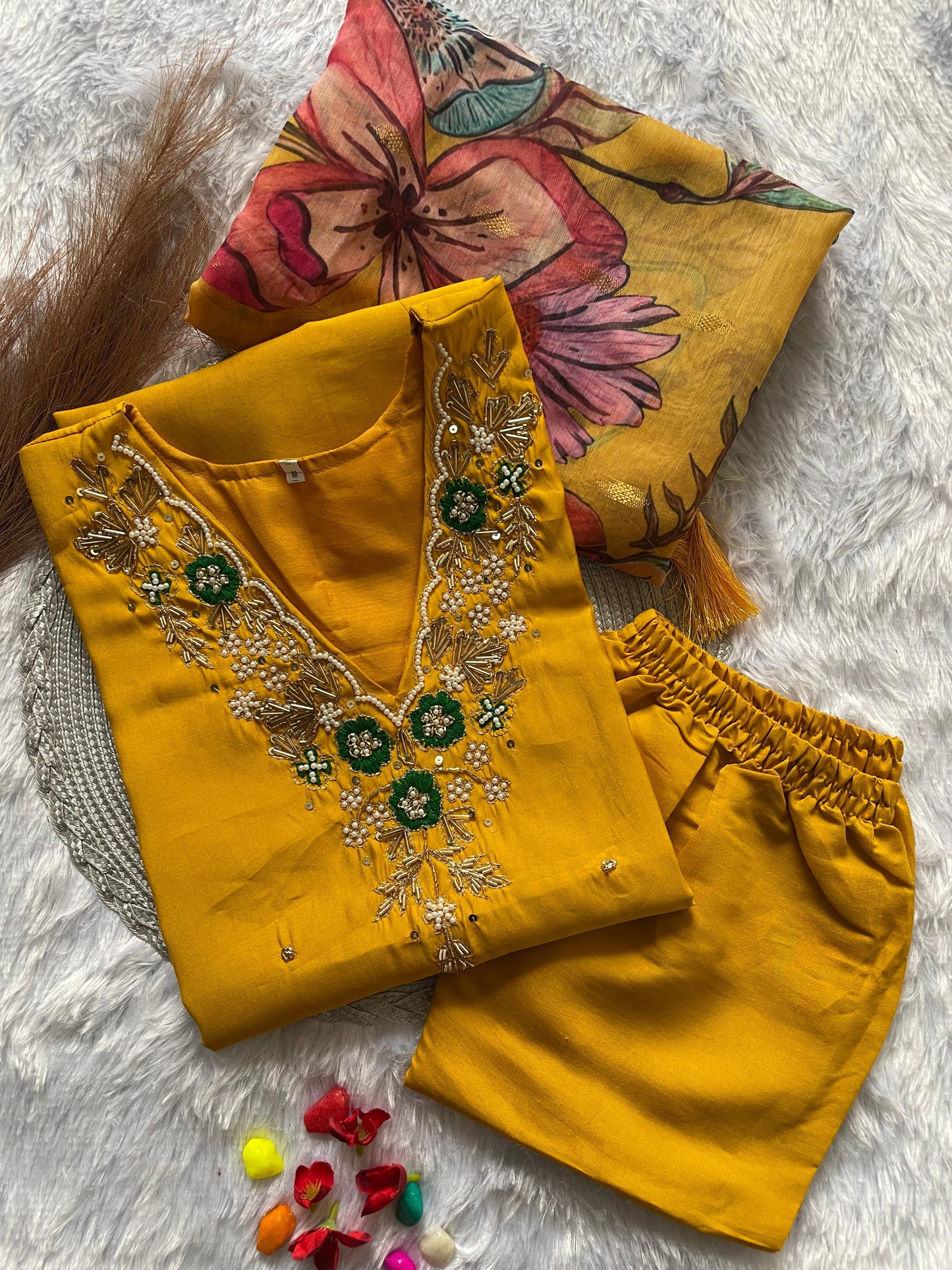 presenting new handwork kurta set collection