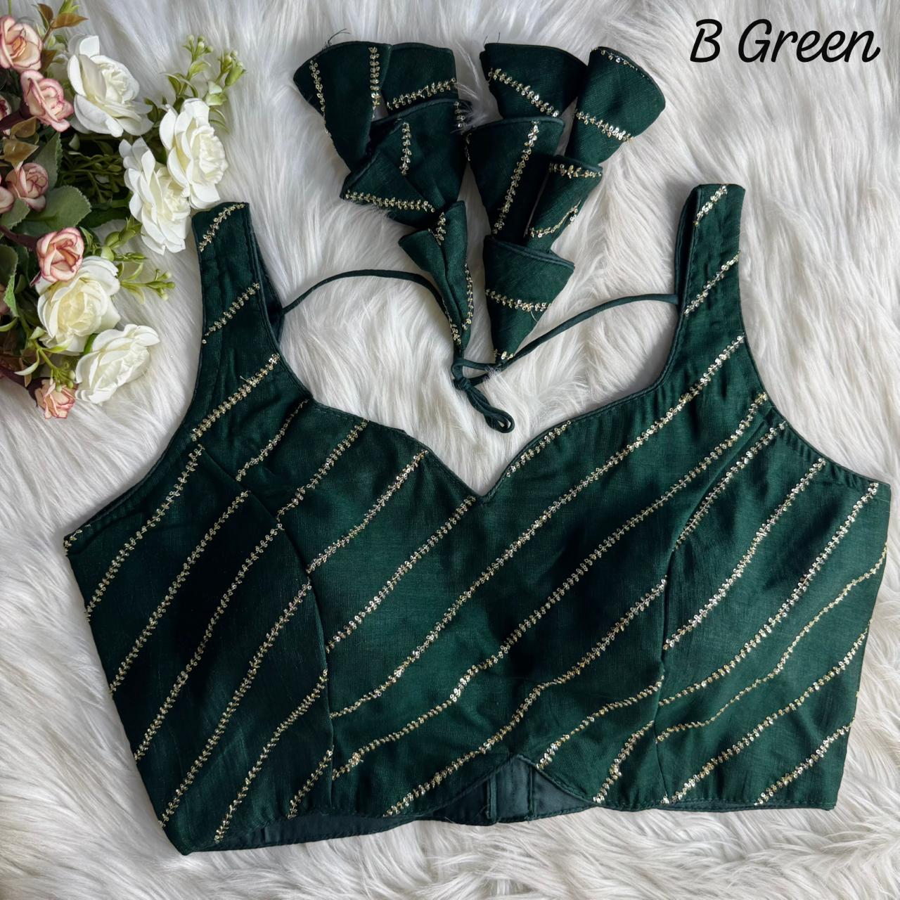 designer party wear blouse with heavy embroidery