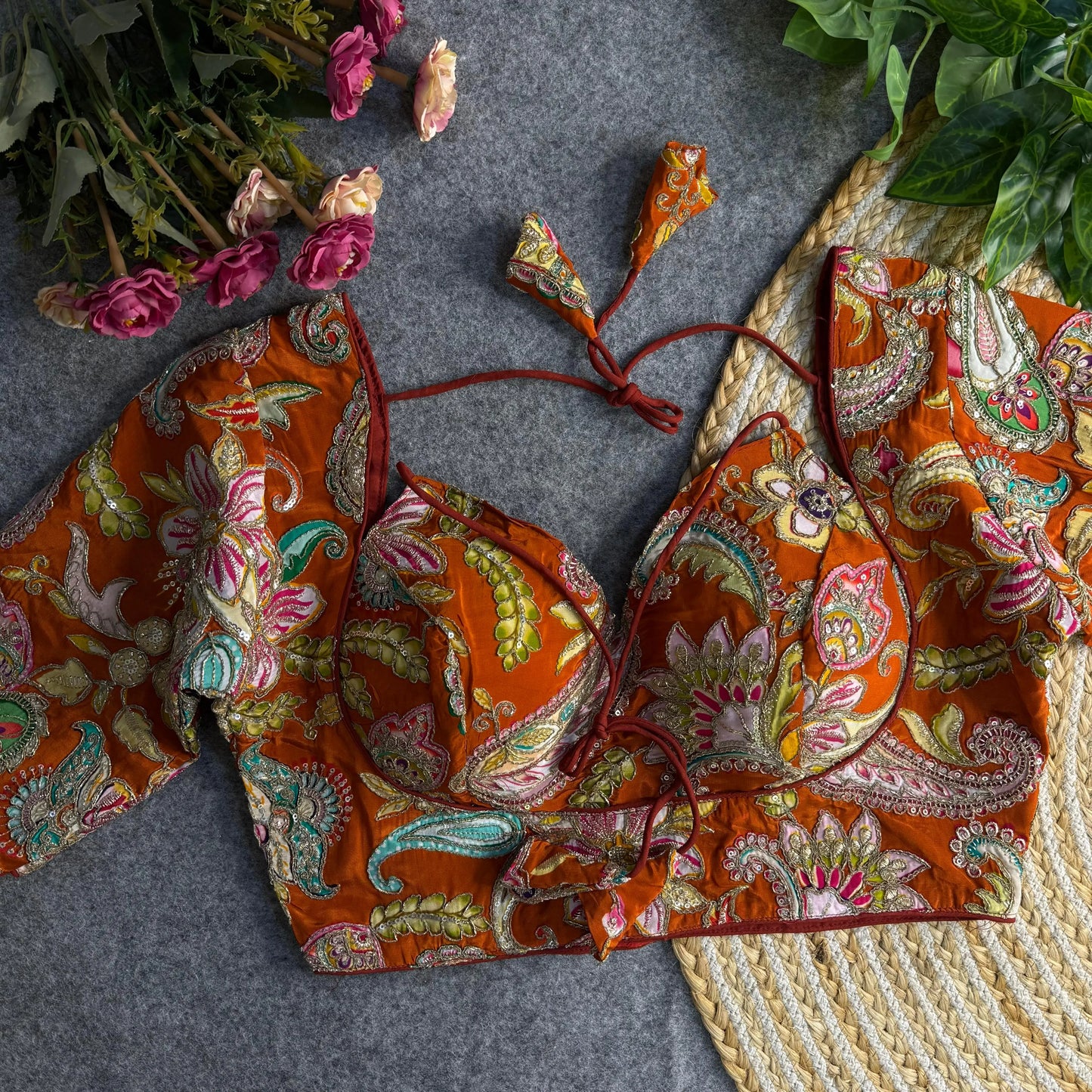 elegant partywear blouse with heavy embroidery - rpd fashion