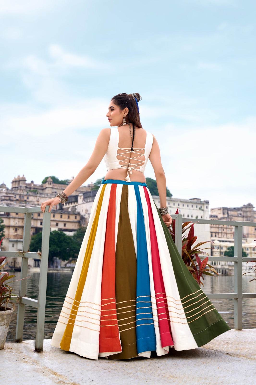 navratri special mirror work for legacy pure rayon lehenga choli - rpd fashion