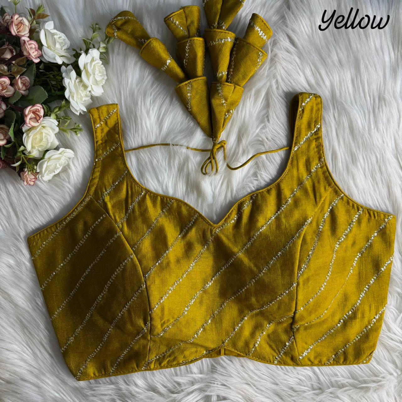 designer party wear blouse with heavy embroidery