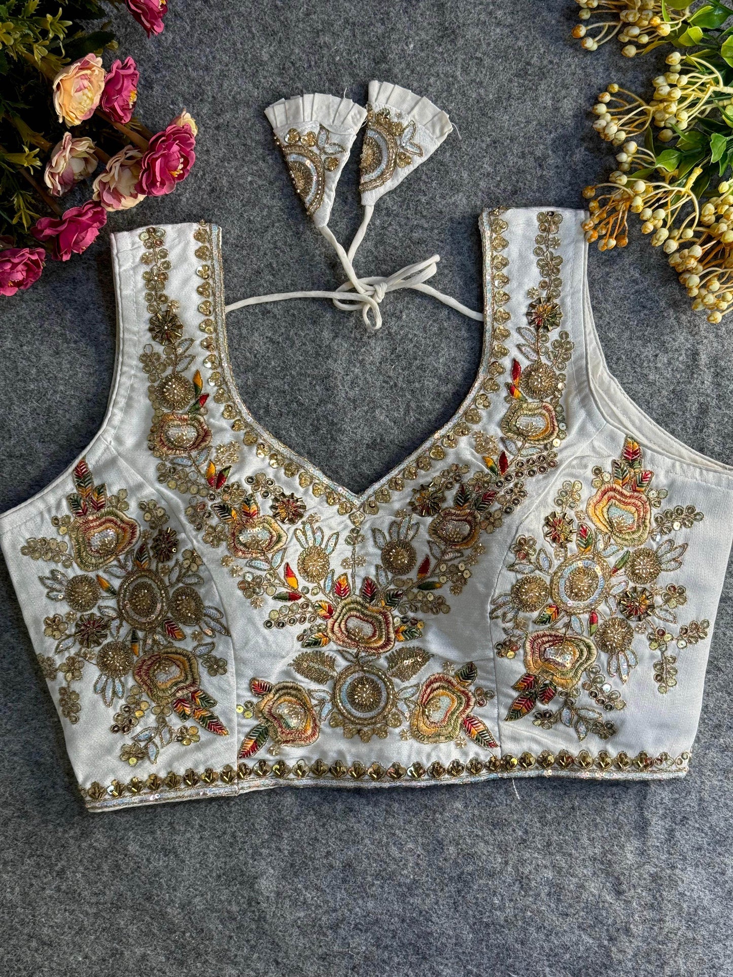 elegant heavy beaded bridal blouse - rpd fashion