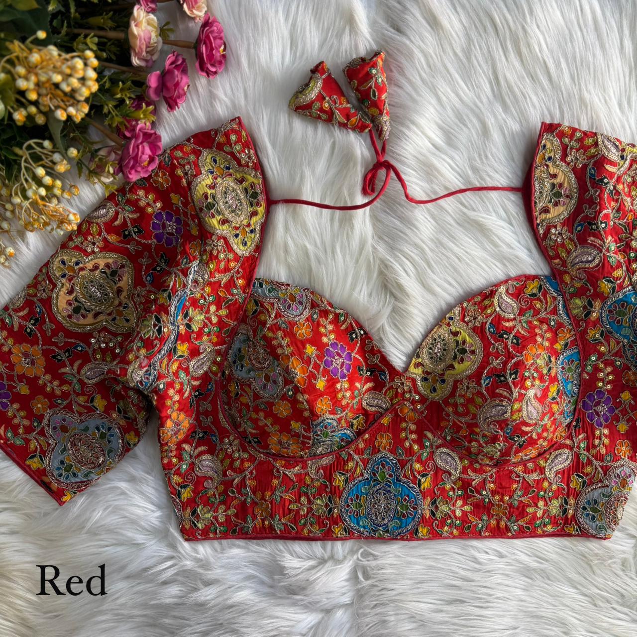 elegant readymade bridal blouses online