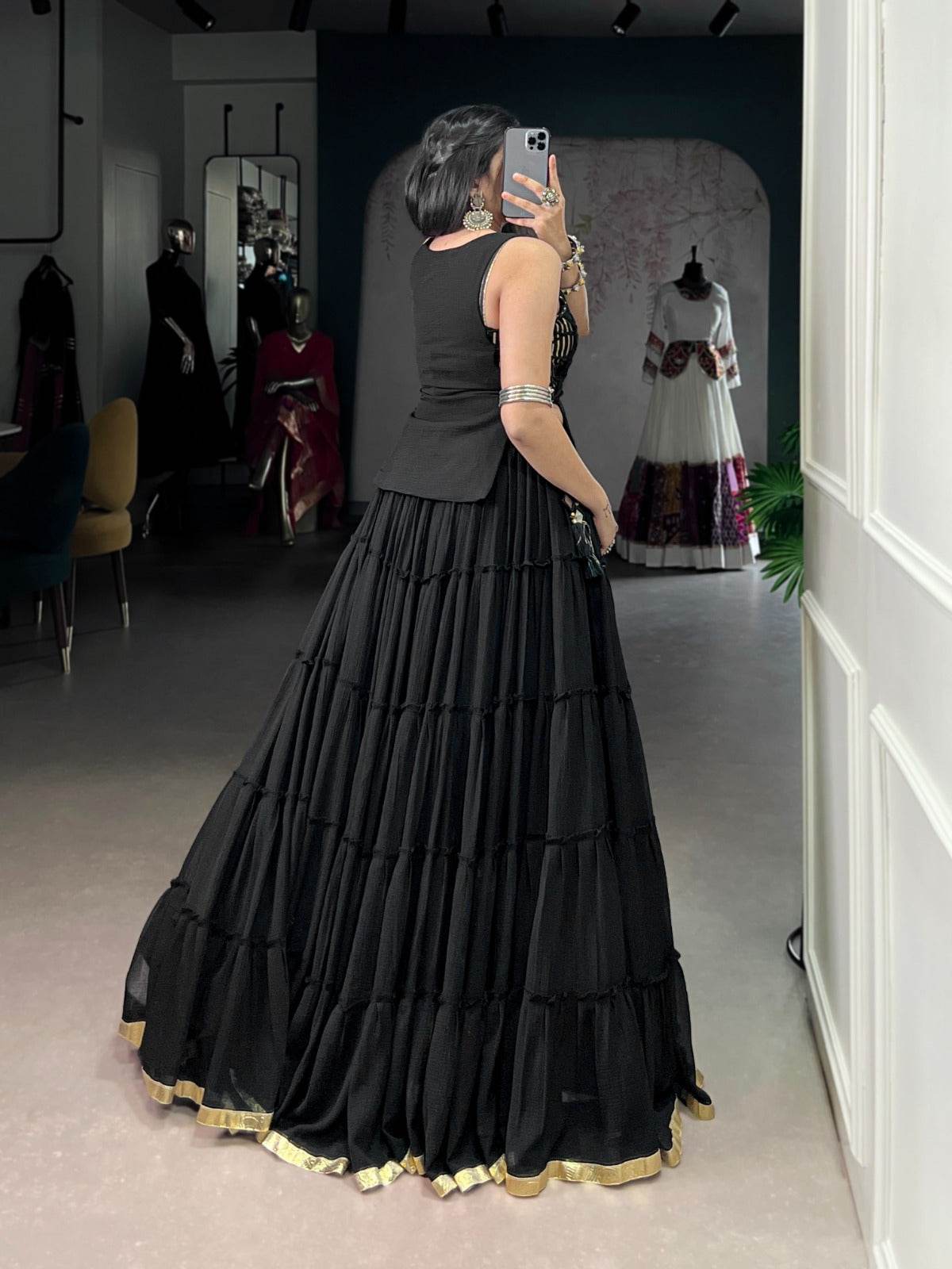navratri collection black lehenga choli - rpd fashion