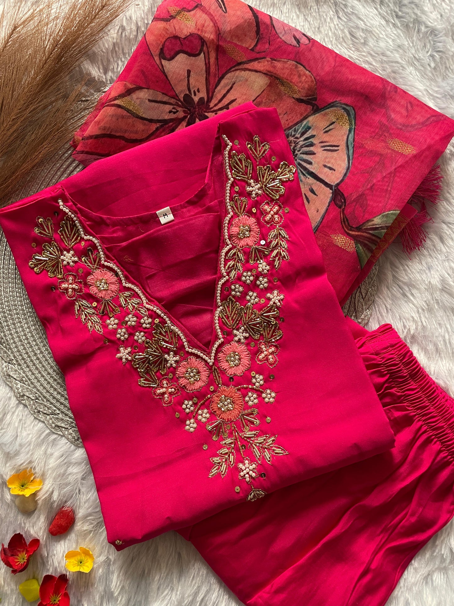 presenting new handwork kurta set collection