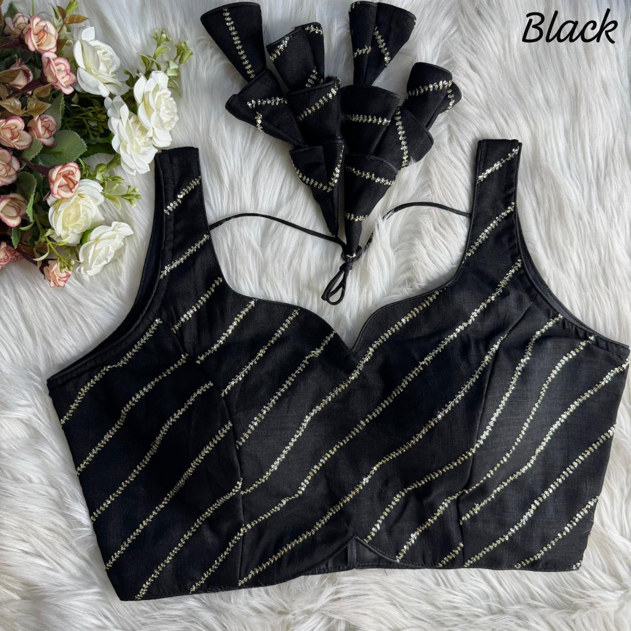 designer party wear blouse with heavy embroidery