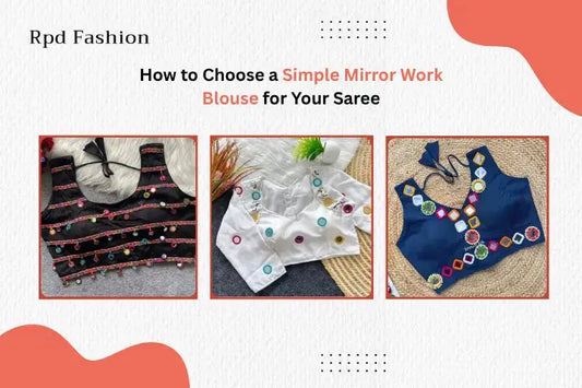 Simple Mirror Work Blouse
