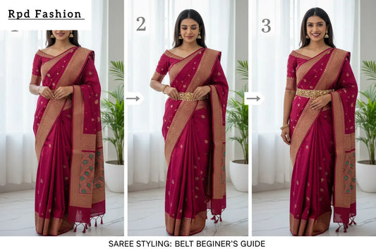How to Style Saree with Belt: A Step-by-Step Guide for Beginners - RPD Fashion