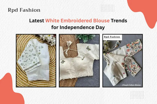 Latest White Embroidered Blouse