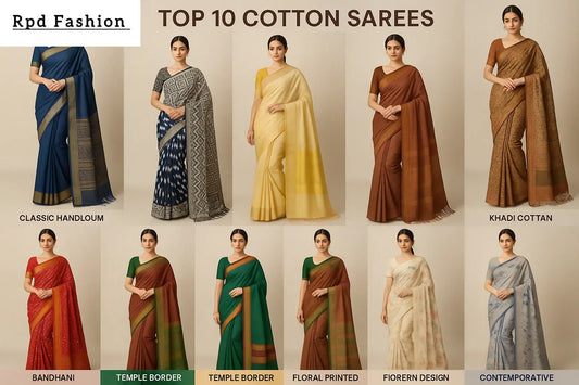 Top 10 Plain Cotton Saree Blouse Designs : Elevate Everyday Elegance - RPD Fashion