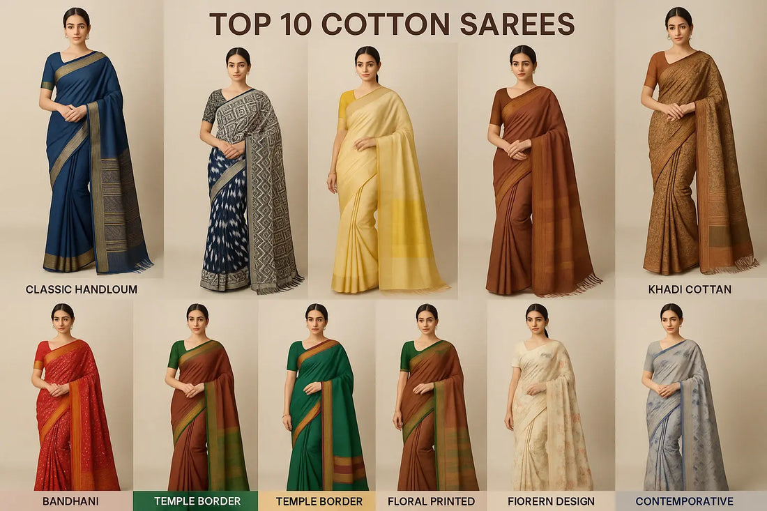 Top 10 Plain Cotton Saree Blouse Designs : Elevate Everyday Elegance - RPD Fashion