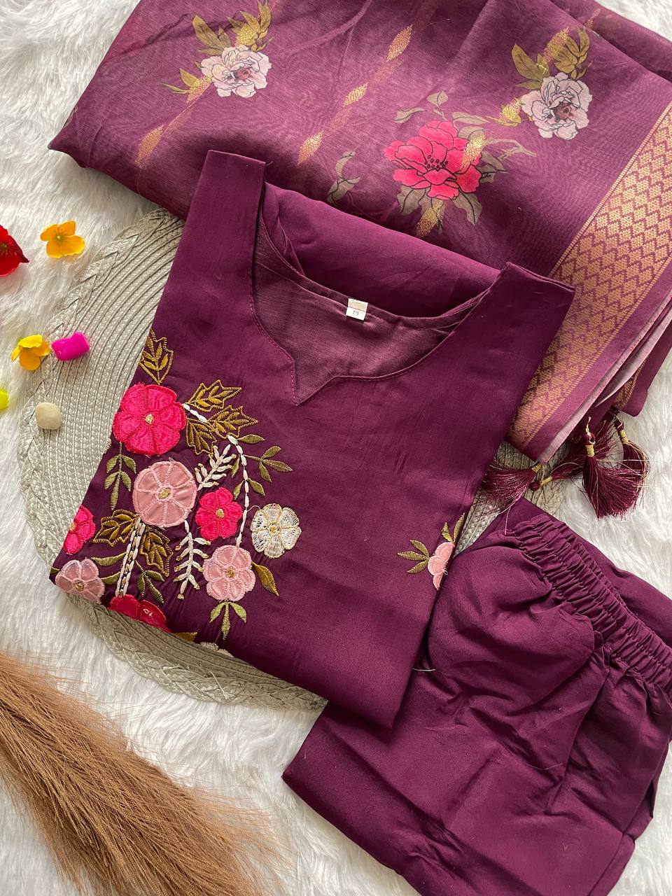 Presenting new handwork kurta set collection