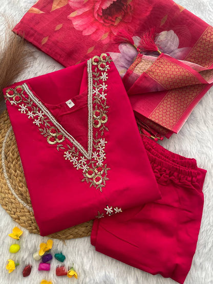 Presenting new handwork kurta set collection